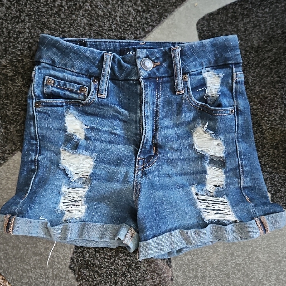 Aeropostale Size 0 Denim Distressed Women Shorts